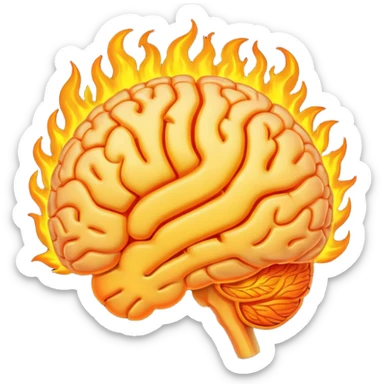 brain on fire sticker