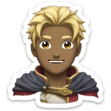 isekai overpower male anime sticker