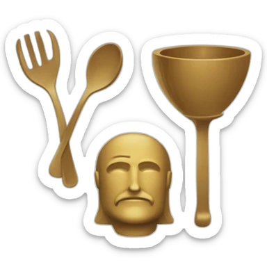 Plato cuchara y tenedor sticker