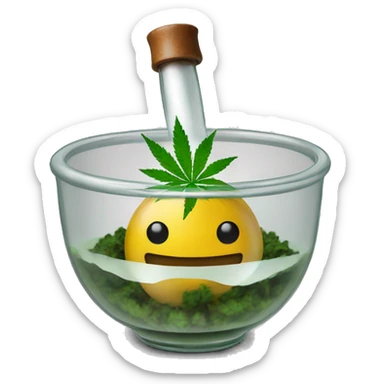 i want a bong with weed packed in the bowl sticker
