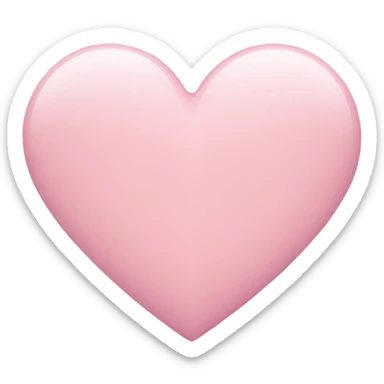 light pink heart sticker