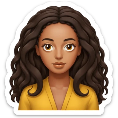 Solange with long hair sticker