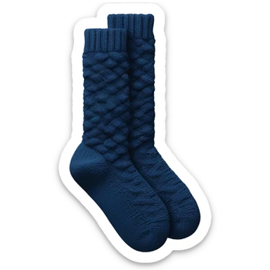 navi blue knitted socks sticker