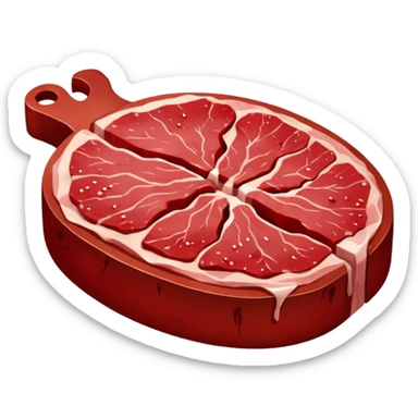 raw meat sticker