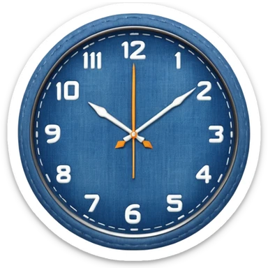 Denim clock sticker