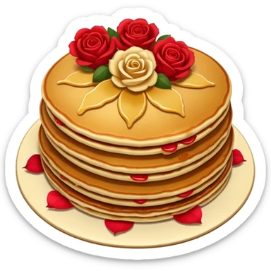 pancake with roses sticker