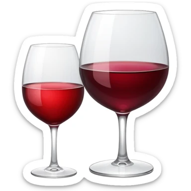 Genera un emoji de un corazón blanco con vino tinto , sencillo y lindo  sticker