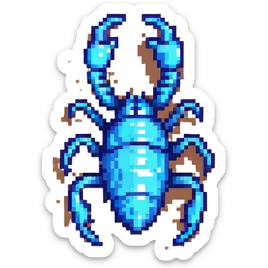 scorpion in desert sand sticker