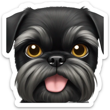 Black Brussels Griffon sticker