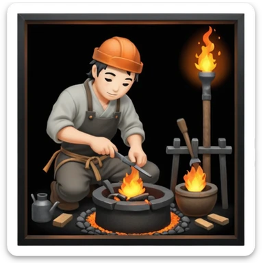 A Japanese blacksmith forge sticker