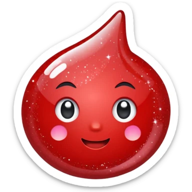 red glitter setor sticker