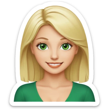Sexy Queen Green eyes blonde Hair sticker