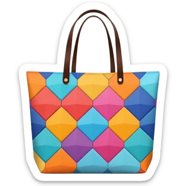aesthetic shopping bag with pattern sticker