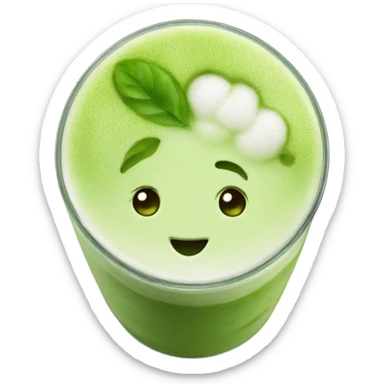 matcha latte iced sticker