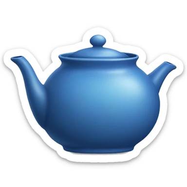 Blue teapot sticker