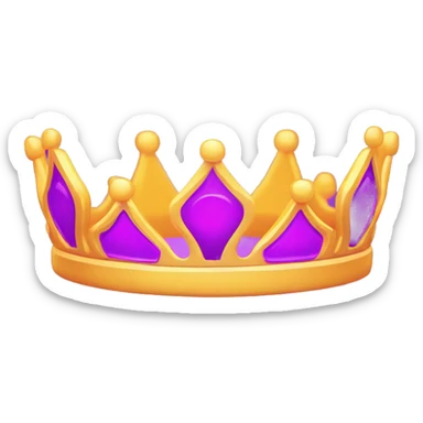 Bright Neon Purple crown with the word FOUNDER on it sticker