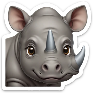cinematic-noble-baby rhinoceros-portrait-emoji,-poised-and-regal,-with-a-massive,-powerful-build-and-a-thick,-deep-set-soulful-piercing-eyes,-simplified-yet-sharp-and-sophisticated-features,-highly-detailed, large eyes sticker