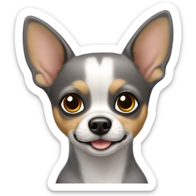Chien de te chihuaha gris très  foncé sticker