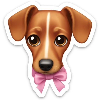 Dachshund in a bun sticker