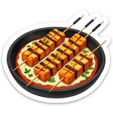 Panner tikka make it realistic  sticker