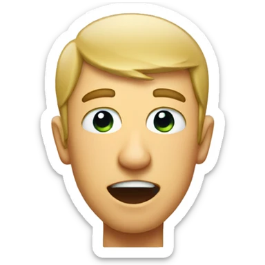 Guy poking head out of toilet  sticker