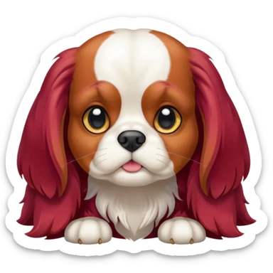 ruby colored king charles cavalier sticker