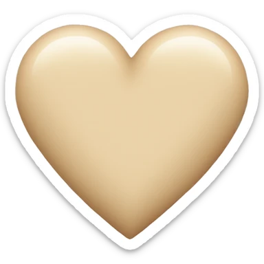 beige heart  sticker
