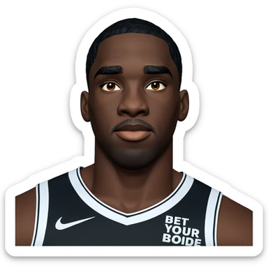 dark-skinned male in sportswear sticker