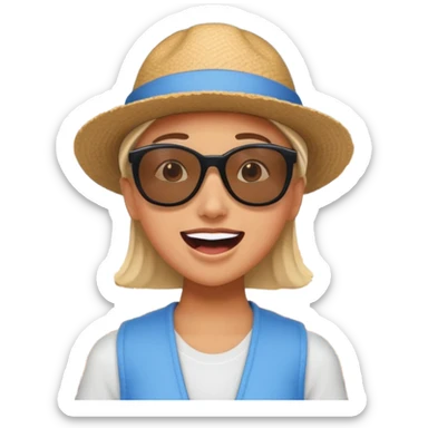 person-excitedly-going-to-an-amusement-park,-with-a-roller-coaster-or-ferris-wheel-in-the-background sticker