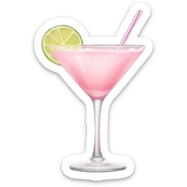 Light pink cocktail  sticker