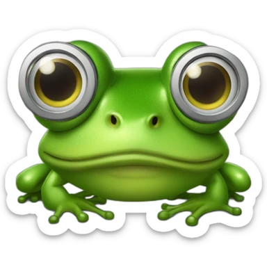 frog wearing glasses sticker