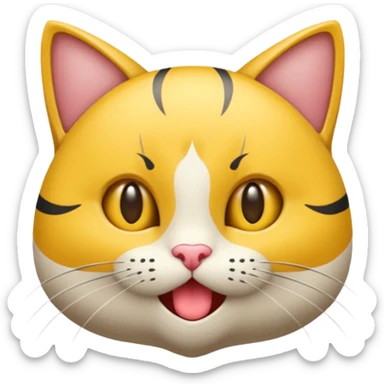 Котик с бантиком на шее sticker