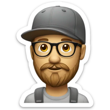 hipster designer wearing a cap sticker