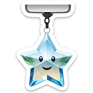 Hanging crystal star car mirror suncatcher hanger sticker