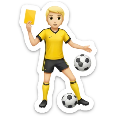 Yellow card for soccer  sticker