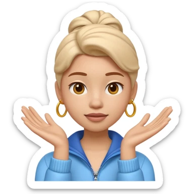 A 3D emoji with a Disney style that the depicts a person who is learning to become a fashionista as her highchool extended profile. She is young in a highschool age. sticker