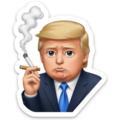 trump smoking sticker