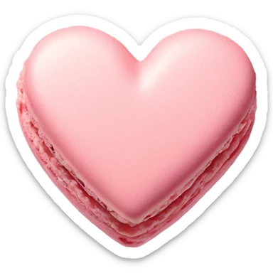 Light Pink heart macarons sticker