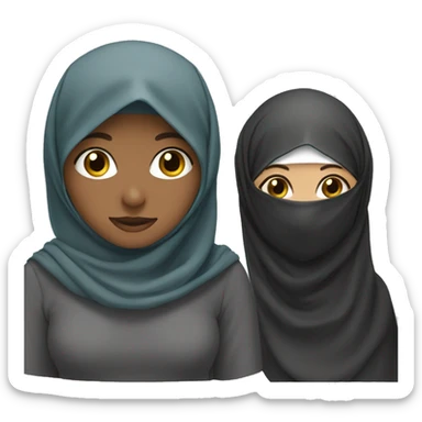 hijab girl with niqab sticker