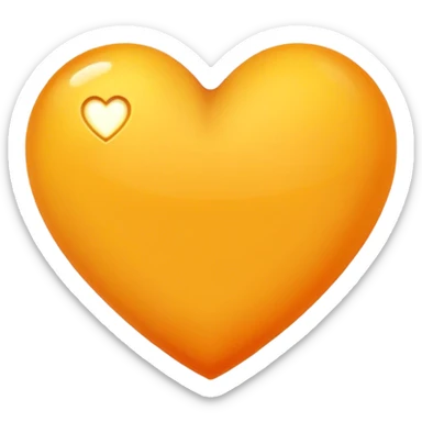 Orangish yellow heart  sticker