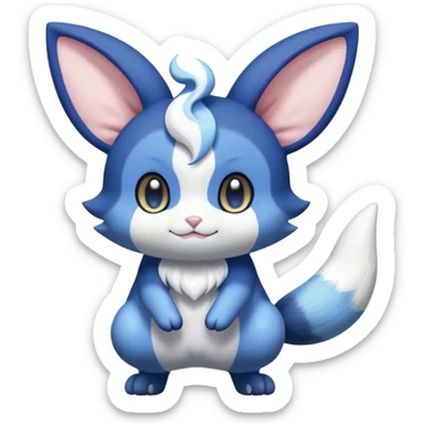 Amaura-Meowstic-Minccino-Delcatty-Pachirisu-fusion sticker