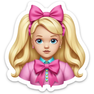 Jojo Siwa wearing ginormous bow sticker