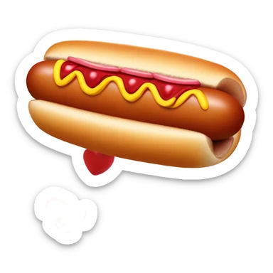 Hot dog with hearts arounx sticker
