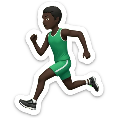 corriendo muñeco negro ampelmanchen pero sin  el verde y sin rostro solo negro sticker