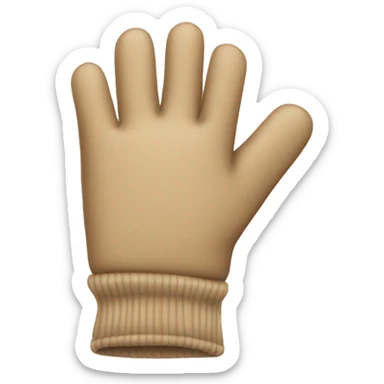 Beige gloves sticker