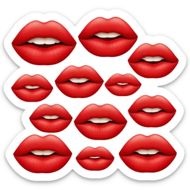 Set of lips with the words ‘crazy beautiful’ around them sticker