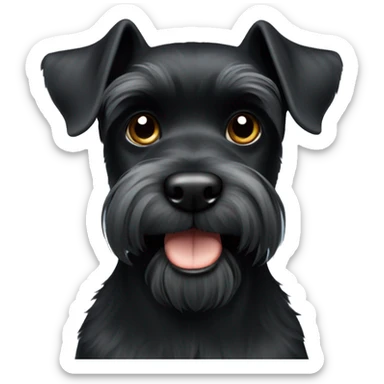 Black Miniature Schnauzer sticker