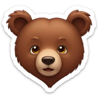 bear heart sticker