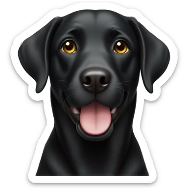 happy Black Labrador sticker