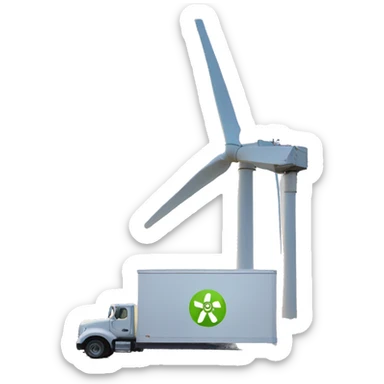 wind turbine on trailer sticker